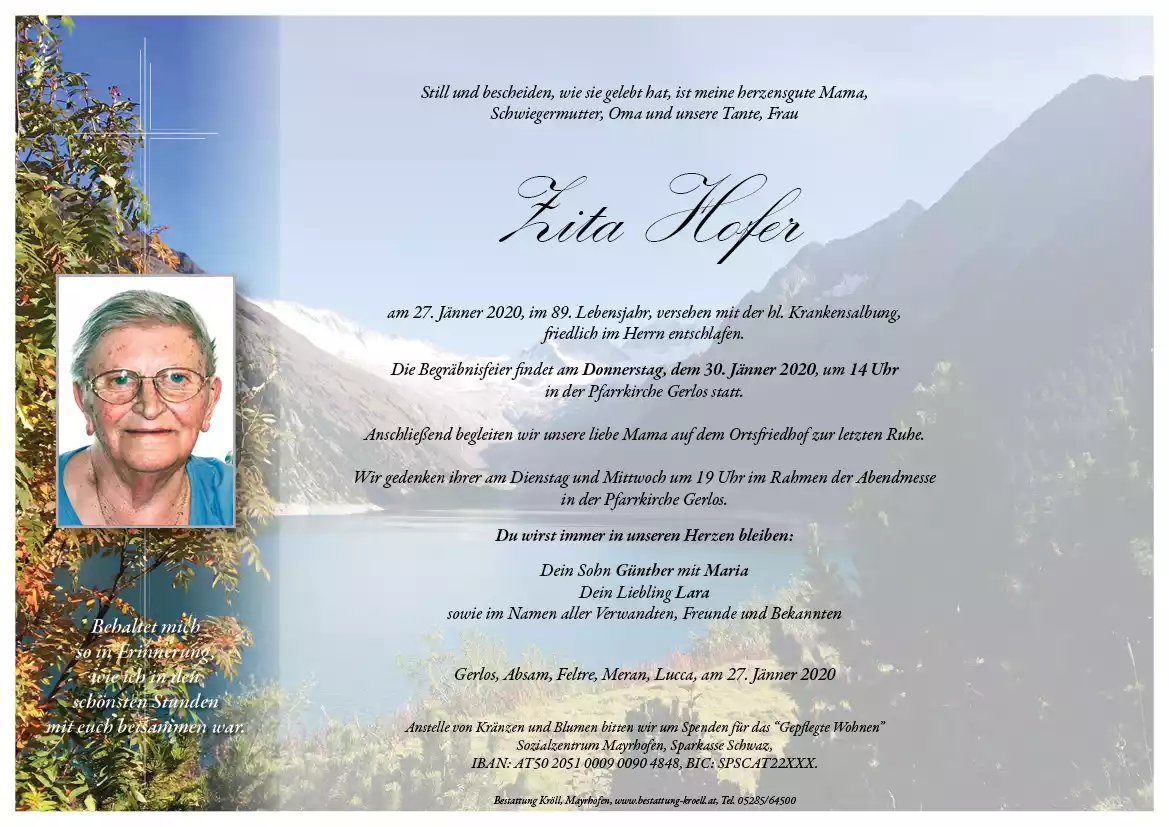 Parte von Zita Hofer